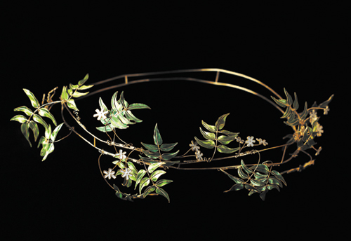 Georgina Follett, <em>Tiara</em>, 2005. Plique a Jour enameling.  Copyright © the artist.  