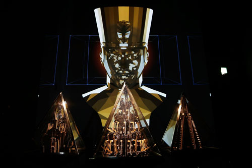 Will.i.am. Pyramidi. Installation view, in the Sound & Vision section, Barbican Centre. © Matthew G Lloyd/Getty Images #digitalrevolution.