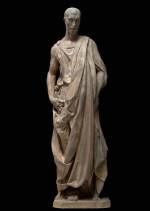 Donatello. Prophet (possibly Habbakuk), known as the Zuccone, 1435–36. Marble, 195 × 54 × 38 cm (763⁄4 × 211⁄4 × 15 in). Opera di Santa Maria del Fiore. © Opera di Santa Maria del Fiore / Antonio Quattrone.