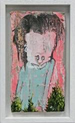 Miranda Donovan. Diary of My Other Self, Oct 21st 2014. Acrylic and mixed media on cardboard, 23.5 x 14.5 cm (inc frame).