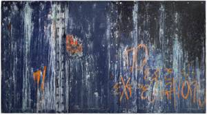 Miranda Donovan. No Expectations, 2013-14. Acrylic, resin and Swarvosky crystals on birch ply panel, 198 x 366 x 7 cm (6.5 x 12 ft).