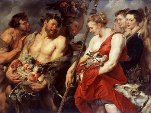 Peter Paul Rubens, <i>Diana Returning from the Hunt</i>, c.1616. Oil on canvas. 136 x 184 cm. Photo: Elke Estel/Hans-Peter Klut © GemS 
        Idegalerie Alte Meister, Staatliche Kunstsammlungen, Dresden