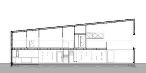 Drummond House, “The Shed”, Meigle. Cross-section plan.