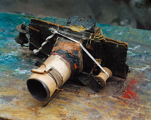 Miroslav Tichy’s Homemade Camera. Courtesy Foundation Tichy Ocean. Photograph © Roman Buxbaum, 1987.