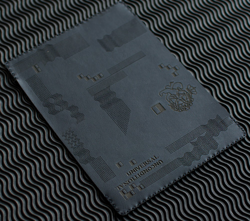 A conceptual passport for the Universal Unconditional citizenship-exchange platform, proposed by Stefania Vulpi, a graduate of the Design Academy Eindhoven.