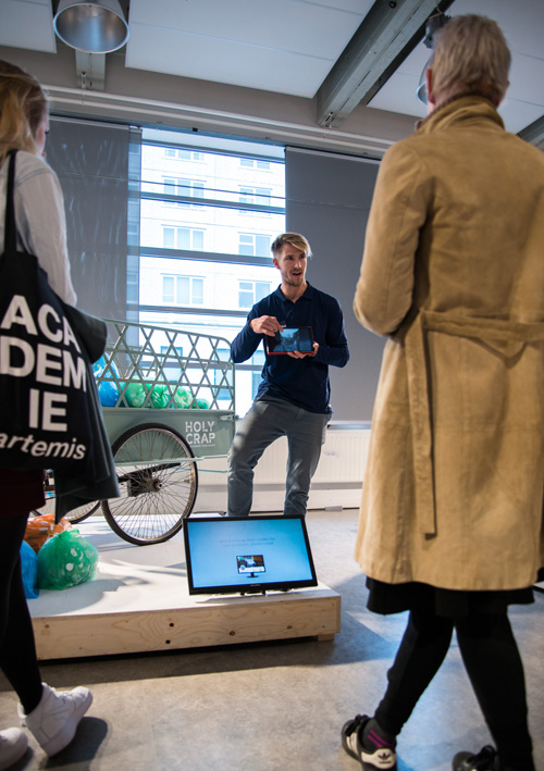 Pim van Baarsen pictured at the Design Academy Eindhoven. Photograph: Pim van Baarsen / Studio Super Local.