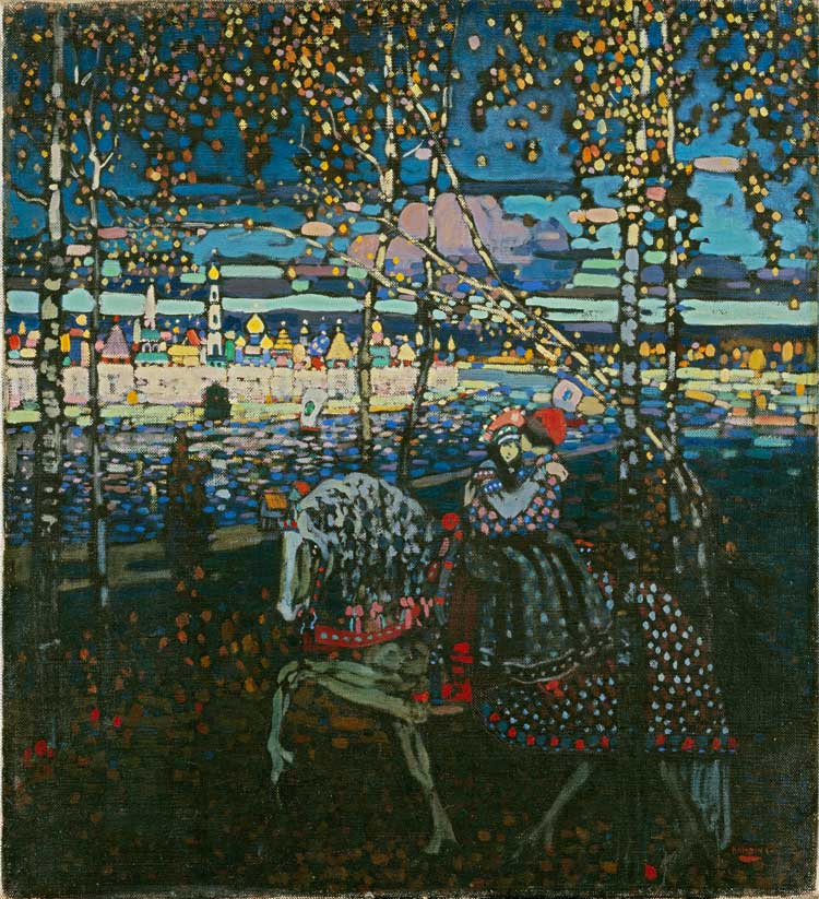 Wassily Kandinsky. Riding Couple, 1906-07. Lenbachhaus Munich, Donation of Gabriele Münter, 1957.
