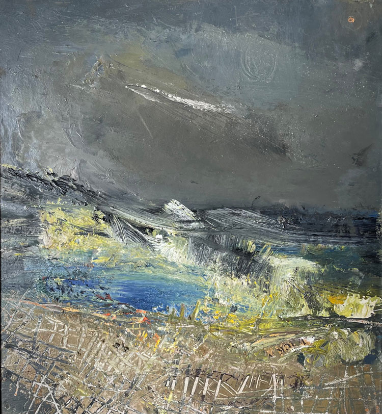 Joan Eardley. Seascape, c1961. Oil on board, 38 x 35 cm. Courtesy of artist's estate.