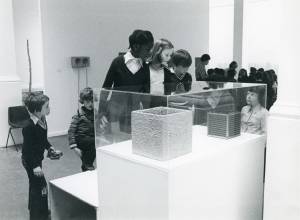 School groups at the Eva Hesse exhibition, 4 May – 17 June 1979, Whitechapel Gallery. Whitechapel Gallery Archive.