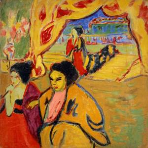 Ernst Ludwig Kirchner. Japanisches Theater [Japanese Theatre], 1909. Oil on canvas, 113.7 x 113.7 cm. National Galleries of Scotland. Photo: Antonia Reeve.