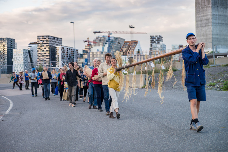 Futurefarmers, Seed Procession, 2016. Part of Seed Journey, 2016 – ongoing, 2016. Photograph by Monica Lovdahl. Courtesy of Futurefarmers.