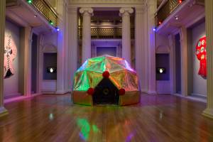 Angelo Plessas. Karma Dome, 2019. Installation view, The Extended Mind, 2019. Image courtesy Talbot Rice Gallery, The University of Edinburgh.