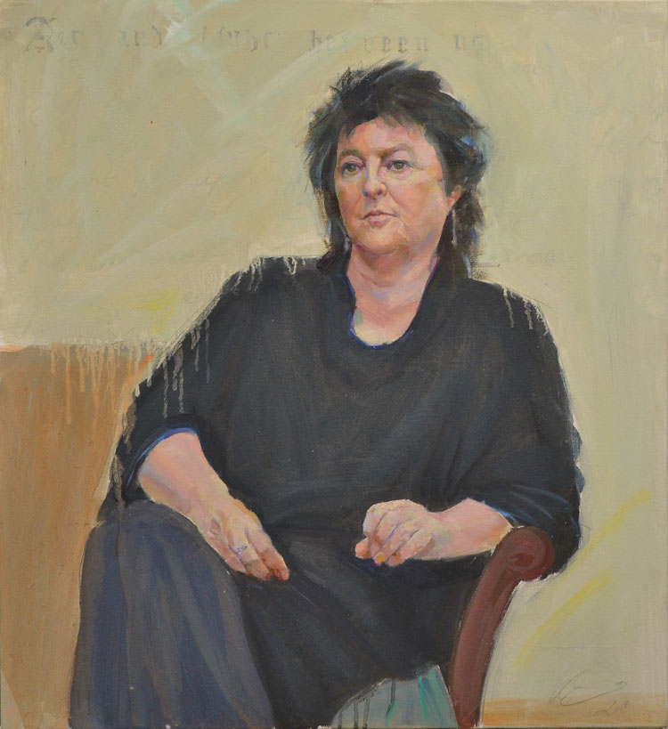 Clae Eastgate. Air and Light – a portrait of Carol Ann Duffy, 2018. Oil on canvas, 18 x 22 in. © the artist. Scottish National Portrait Gallery permanent collection.