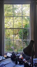 Eyton's house. Window to the back garden. Photo: Juliet Rix.