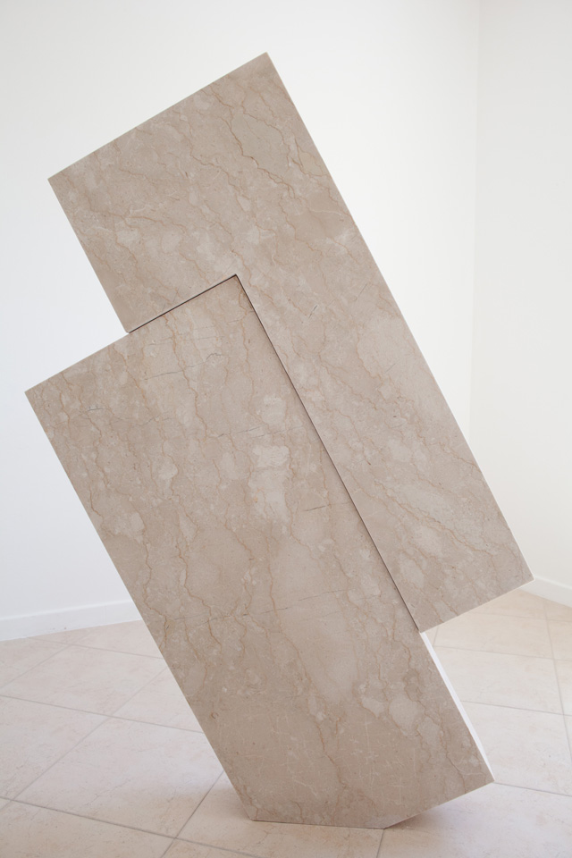 Hidetoshi Nagasawa. Perlato, 2017. Marble, 156 x 100 x 14 cm (61 3/8 x 39 3/8 x 5 1/2 in). Courtesy Mazzoleni London Torino.