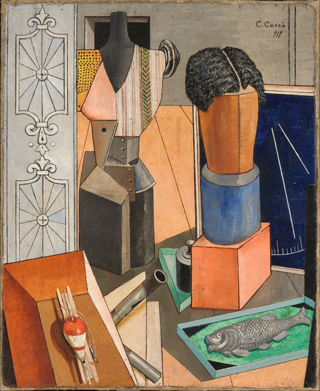 Carlo Carrà. The Enchanted Room, 1917. Oil on canvas, 68 x 52 cm. Courtesy: Pinacoteca di Brera, Milan.