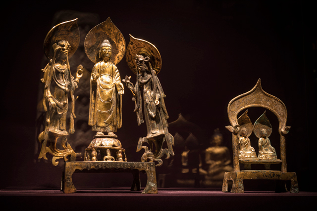 Encountering the Buddha: Art and Practice Across Asia. Gallery view, Arthur M. Sackler Gallery at the Smithsonian Institution, Washington DC. Image courtesy of Freer | Sackler staff.