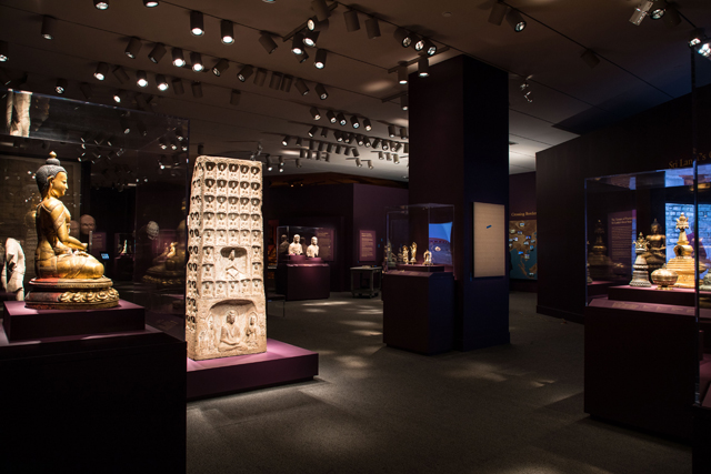 Encountering the Buddha: Art and Practice Across Asia. Gallery view, Arthur M. Sackler Gallery at the Smithsonian Institution, Washington DC. Image courtesy of Freer | Sackler staff.