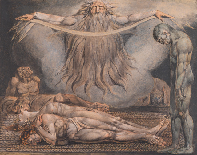 William Blake. The House of Death 1795-c1805. Colour print, ink and watercolour on paper, 48.5 x 61 cm. Tate. Presented by W. Graham Robertson 1939. Photograph © Tate 2016.