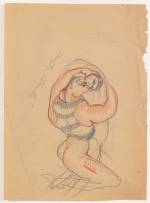 Sergei Eisenstein. Untitled, undated. Coloured pencil on paper, 14.65 x 10.63 in (37.2 x 27 cm). Private collection. Courtesy Alexander Gray Associates, New York and Matthew Stephenson, London.