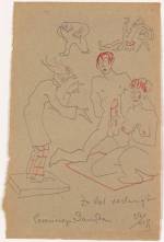 Sergei Eisenstein. Untitled, 1943. Coloured pencil on paper, 12.68 x 8.27 in (32.2 x 21 cm). Private collection. Courtesy Alexander Gray Associates, New York and Matthew Stephenson, London.