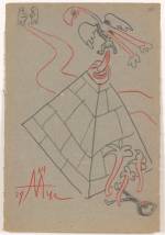 Sergei Eisenstein. Untitled, 1942. Coloured pencil on paper, 12.68 x 8.66 in (32.2 x 22 cm). Private collection. Courtesy Alexander Gray Associates, New York and Matthew Stephenson, London.