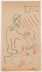 Sergei Eisenstein. Untitled, 1942. Coloured pencil on paper, 15 x 8.54 in (38.1 x 21.7 cm). Private collection. Courtesy Alexander Gray Associates, New York and Matthew Stephenson, London.