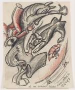 Sergei Eisenstein. Untitled, undated. Coloured pencil on paper, 10.67 x 8.27 in (27.1 x 21 cm). Private collection. Courtesy Alexander Gray Associates, New York and Matthew Stephenson, London.