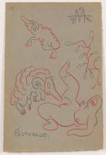 Sergei Eisenstein. Untitled, 1942. Coloured pencil on paper, 12.83 x 8.5 in (32.59 x 21.59 cm). Private collection. Courtesy Alexander Gray Associates, New York and Matthew Stephenson, London.