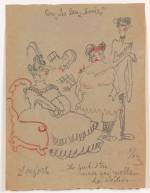 Sergei Eisenstein. Untitled, 1943. Coloured pencil on paper, 11.57 x 8.62 in (29.39 x 21.89 cm). Private collection. Courtesy Alexander Gray Associates, New York and Matthew Stephenson, London.