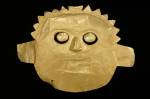 Funerary mask, Calima-Malagana, gold alloy, 100BC-AD400. Copyright Museo del Oro, Banco de la Republica, Colombia.