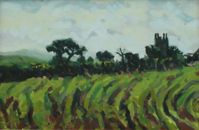 Emma Elliott. St Endellion, 2011. Oil on canvas, 40 x 30 cm. © the artist.