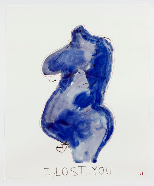 Louise Bourgeois and Tracey Emin. I lost you, 2009–2010. Archival dyes printed on cloth, 61 x 76.2 cm (24 x 30 in). Printed by Dye-namix, New York. © Louise Bourgeois Trust and Tracey Emin. Courtesy Carolina Nitsch Contemporary Art and Hauser & Wirth.