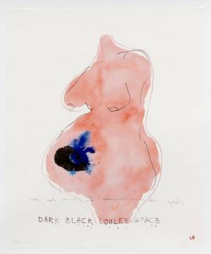 Louise Bourgeois and Tracey Emin. <em>Deep inside my heart,</em> 2009–2010. Archival dyes printed on cloth, 61 x 76.2 cm (24 x 30 in). Printed by Dye-namix, New York. © Louise Bourgeois Trust and Tracey Emin. Courtesy Carolina Nitsch Contemporary Art and Hauser & Wirth.