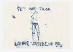 Tracey Emin. <em>Untitled</em> 2008. 
Monoprint, 
8 7/16 x 11 5/8 inches (21.5 x 29.5 cm). Copyright © the artist. Courtesy White Cube.