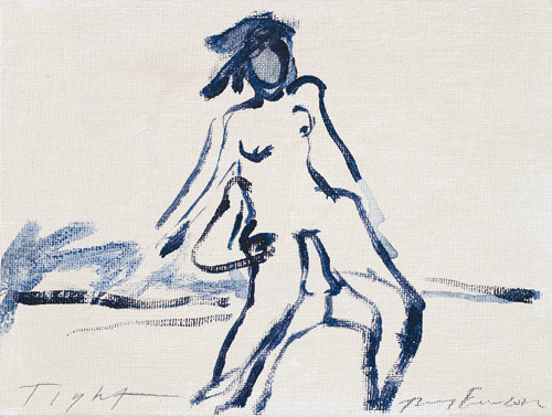 Tracey Emin. Tight, 2013. Acrylic on board, 15.4 × 20.6 cm. Courtesy the artist and Lehmann Maupin, New York and Hong Kong.
© Bildrecht, Vienna 2015.