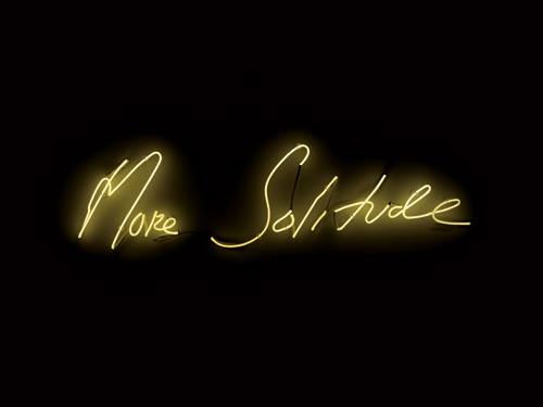 Tracey Emin. More Solitude, 2014. Neon,  c100 cm. Courtesy Tracey Emin Studio. © Bildrecht, Vienna 2015.