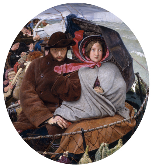 Ford Madox Brown (born France 1821, lived in England 1844–93, died England 1893). <em>The Last of England</em> 1855. Oil on wood panel, 82.6 x 75.0 cm. Birmingham Museum and Art Gallery, Birmingham. Purchased, 1891.