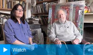 Anthony Eyton RA and his sculptor daughter Jane talking to Studio International, London, 17 March 2016. Photograph: William Kennedy.