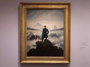 Caspar David Friedrich. Wanderer above the Sea of Fog, ca. 1817. Installation view, Caspar David Friedrich: The Soul of Nature, The Metropolitan Museum of Art, 8 February – 11 May 2025. Photo: Richard Lee, Courtesy of The Met.