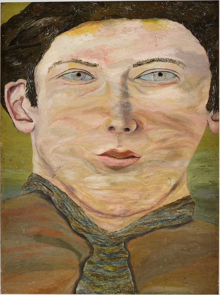 Lucian Freud. Self-portrait, 1939. Oil on canvas, 30.5 x 22.6 cm. Private collection. © The Lucian Freud Archive. All Rights Reserved 2022/ Bridgeman Images.