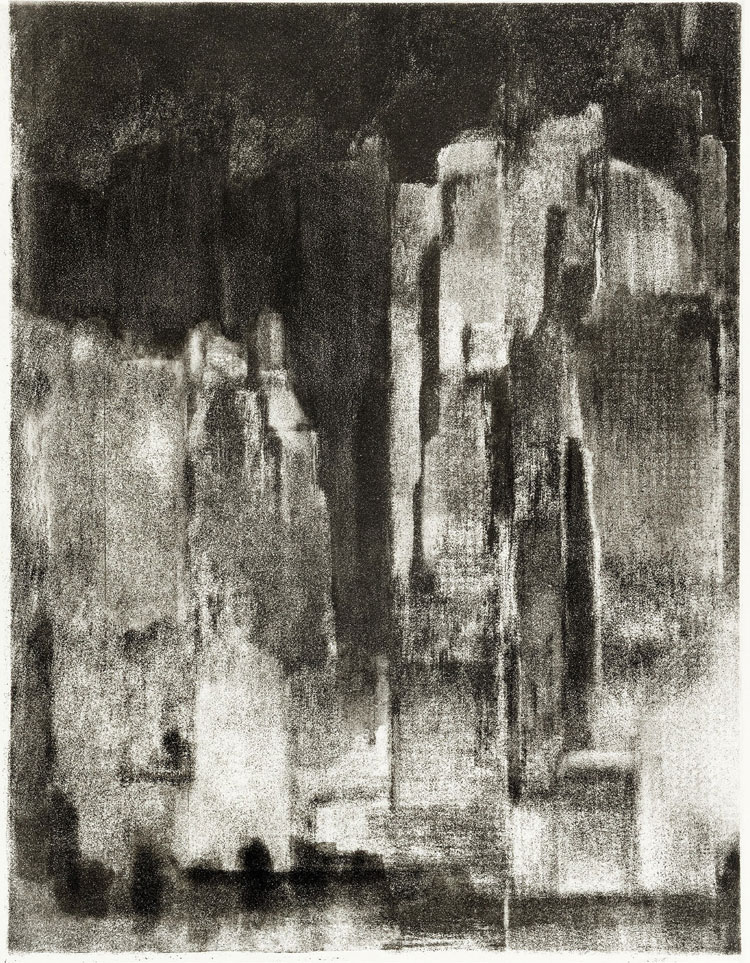 Peter Freeth. Dreaming of Babylon, Aquatint, 42 × 33 cm. Image courtesy Art Space Gallery.