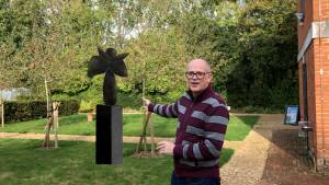 Robert Fitzmaurice and a visualisation of The Deity at Sandham Memorial Chapel. © the artist.