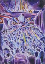 Denzil Forrester, Night Strobe, 1985. Oil on canvas, 277 x 195.5 cm (109 1/8 x 77 in). Copyright Denzil Forrester. Courtesy the artist and Stephen Friedman Gallery, London.