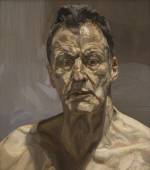 Lucian Freud. Reflection (Self-portrait), 1985. Oil on canvas, 55.9 x 55.3 cm. Private collection, on loan to the Irish Museum of Modern Art. © The Lucian Freud Archive / Bridgeman Images.