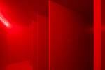 Lucio Fontana, Spatial Environment in Red, 1967/2019. Painted wood, glass tubes, neon and mixed media, 220 x 600 x 490 cm. Reconstruction authorised by  Fondazione Lucio Fontana, Milan - project Pirelli HangerBiocca 2017.