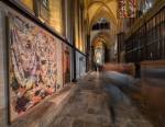 The Miracle of Birth by Stephen Farthing RA. Installation view, Salisbury Cathedral. Photo: Ash Mills.