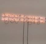 Joseph Kosuth. Self-Described Twice, 1966, installation view. Photograph: Jill Spalding.