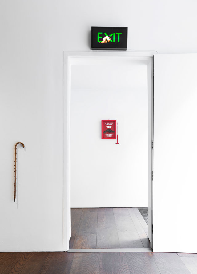 Nancy Fouts. Exit Jesus, 2014. Installation view, Flowers Gallery, London.