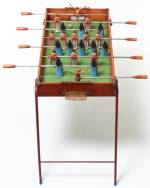 Nancy Fouts. Foosball Madonna Table, 2016. Wood and oil paint, 71 x 90 x 48 cm. © Nancy Fouts, Courtesy of Flowers Gallery.